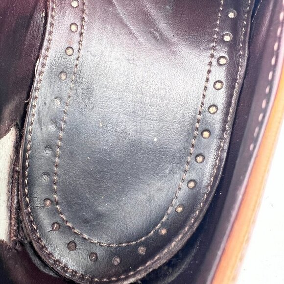 Allen Edmonds Tribeca Men Size 9D Brown Walnut Leather Derby Dress Shoes - Picture 13 of 16